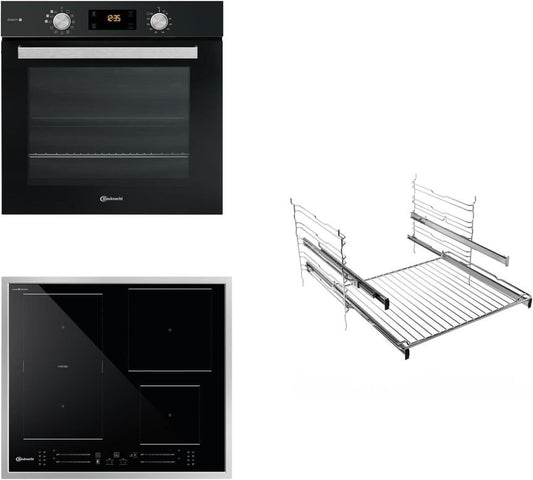 Bauknecht BAKO 566 IND Conjunto horno + placa de inducción 60 cm – Aire caliente, Gentle Steam, Maxi Cooking, My Menu, Booster, guías en 2…