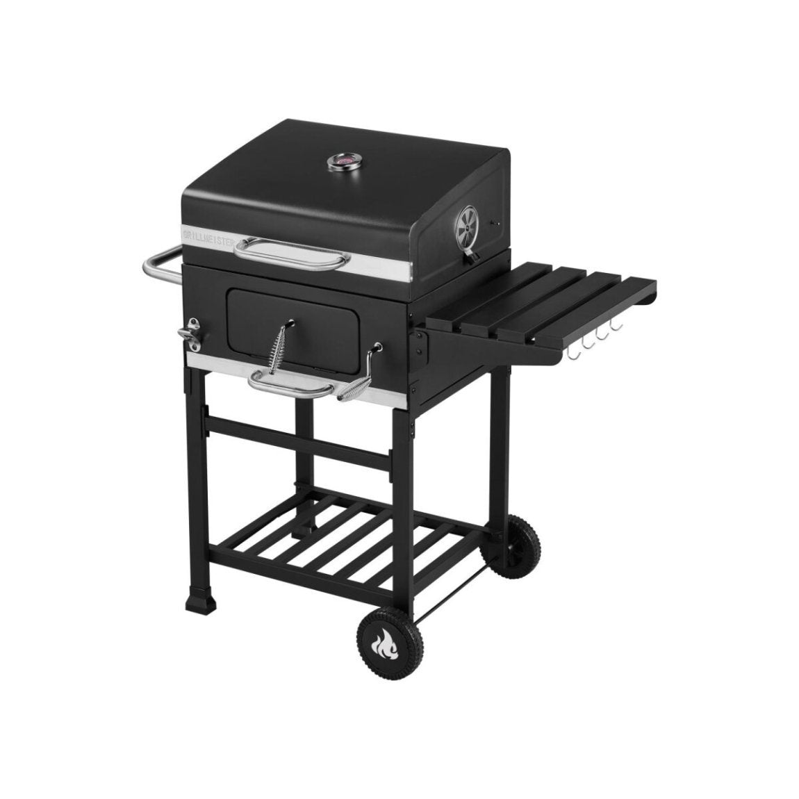 GRILLMEISTER Barbacoa de carbón confort Kansas – 106,5 × 103 × 71 cm – Artículo de segunda selección, como nuevo