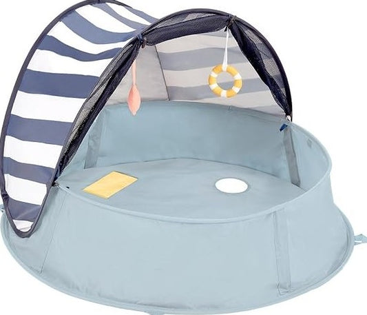 Babymoov Aquani 3 en 1 Tienda pop-up y piscina infantil – Tienda de juegos, piscina infantil y cúpula solar UPF 50+