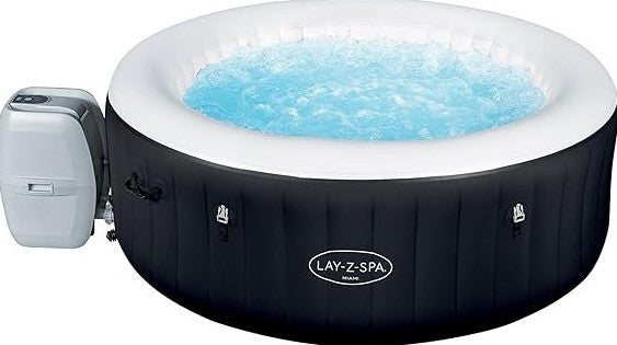 Bestway LAY-Z-SPA Miami AirJet Spa hinchable redondo 180 × 66 cm, para 2-4 personas