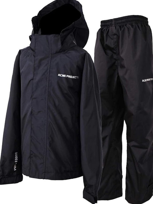 Acme Projects Conjunto de lluvia 2 piezas – Chaqueta y pantalón 100 % impermeables y transpirables, 10.000 mm / 3000 g, costuras selladas,…