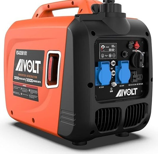 AIVOLT Generador inverter de gasolina silencioso 3200 W