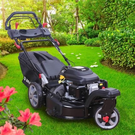 BRAST Cortacésped de gasolina Trike autopropulsado – 5,2 kW (7 CV), corte 53 cm, motor de 4 tiempos OHV, altura 30–80 mm, bolsa 60 L, chasis de…