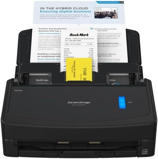 ScanSnap iX1400 Escáner de documentos de oficina negro – A4, doble cara, USB 3.2 con ADF