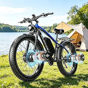Bicicleta eléctrica para adultos – Doble motor 6000 W