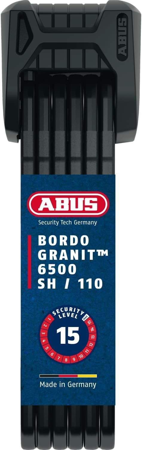 ABUS Bordo Granit XPlus 6500 SH Candado plegable – 110 cm, negro