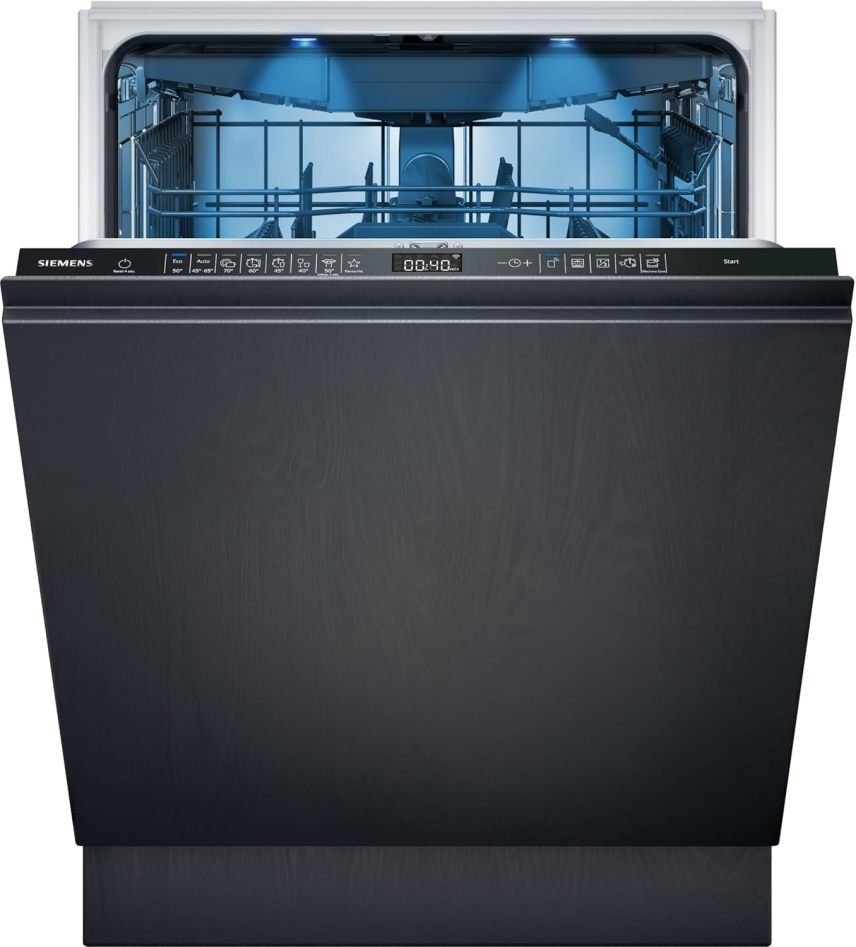 Siemens SX95EX12CE iQ500 Lavavajillas inteligente totalmente integrable 60 cm, fabricado en Alemania, XXL, cajón para cubiertos, muy silencioso,…