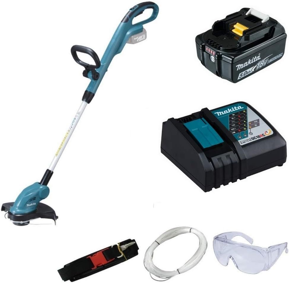 Makita DUR181Z Cortabordes inalámbrico 18 V + batería BL1850B 5,0 Ah + cargador DC18RC