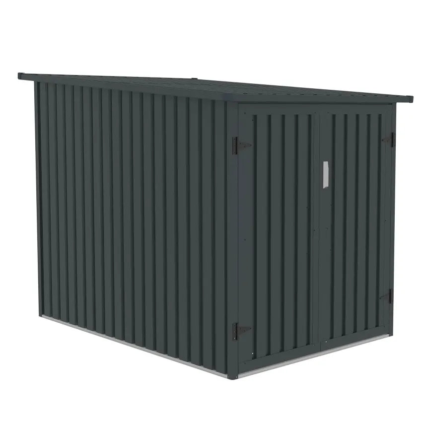 Fornorth Cobertizo para dos bicicletas 142 × 198 × 157 cm, gris oscuro