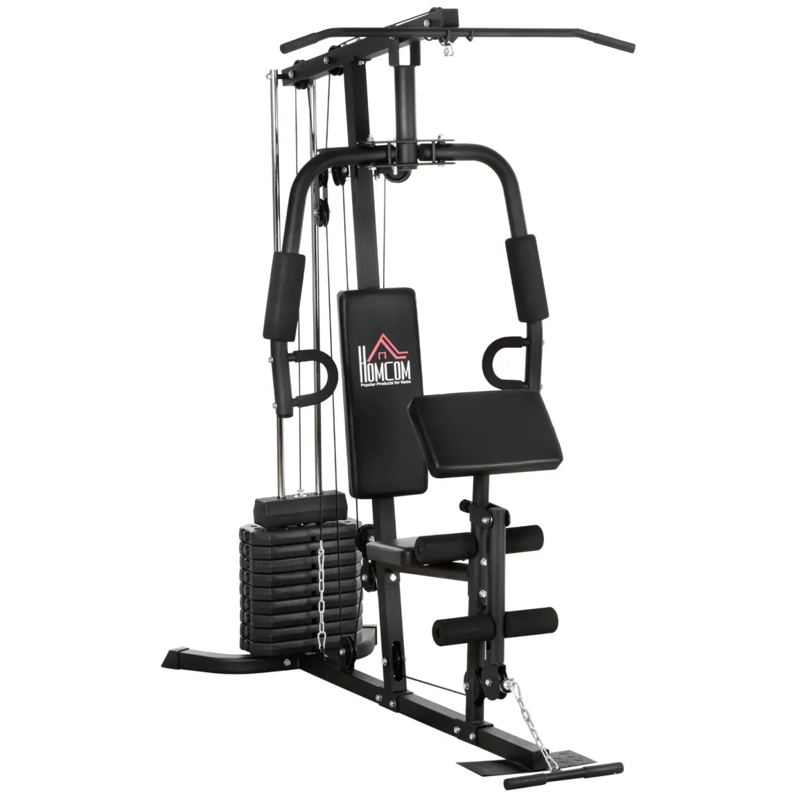 HOMCOM Estación de musculación regulable – Jalón vertical y mariposa