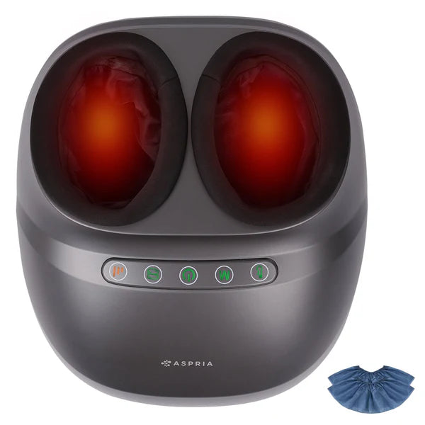 Aspria Cloudwalk Masajeador de pies con calor – Shiatsu de amasamiento profundo y compresión de aire 360°