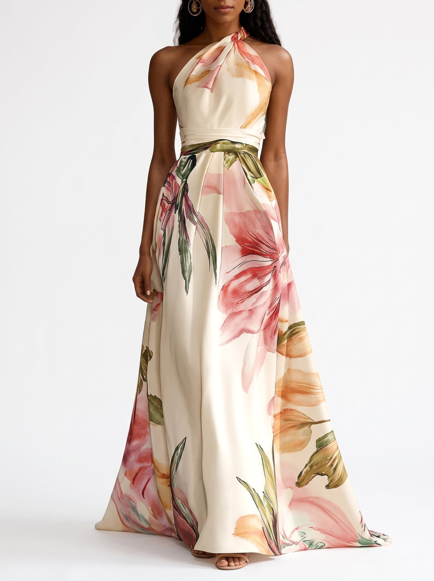 Vestido Largo Floral Elegante