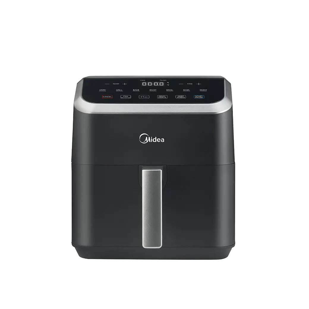Midea HeatXpress Airfryer Horno 5,5 QT 9 en 1 – Freidora de aire compacta, 9 funciones, cocción rápida y baja en grasa, negra