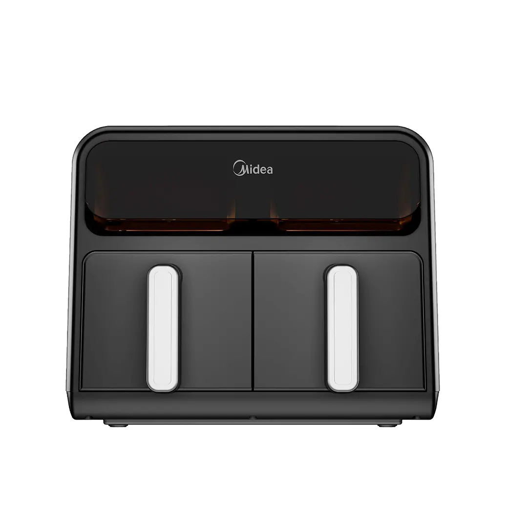 Midea Airfryer Horno 8,4 QT 9 en 1 de doble zona – Dos zonas de cocción, 9 funciones, gran capacidad, negro