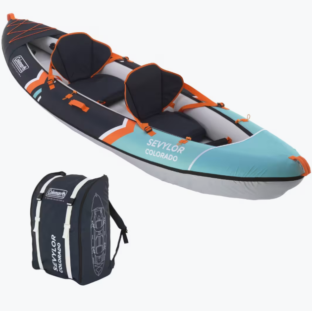 Sevylor Colorado Kit kayak – Kayak inflable de 2 plazas para ocio y excursiones en aguas tranquilas