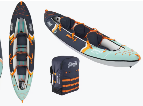 Sevylor Maui Kit kayak – Kayak inflable de 3 plazas para familia y amigos