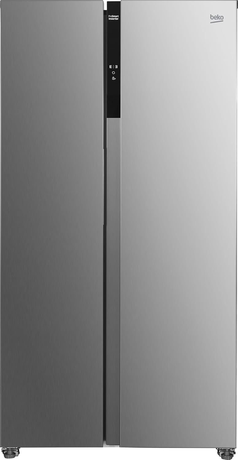 Beko GNO5322WDXPN Frigorífico americano Side-by-Side 532 L – 347 L frigorífico, 185 L congelador, pantalla multifunción, NoFrost, dispensador de…