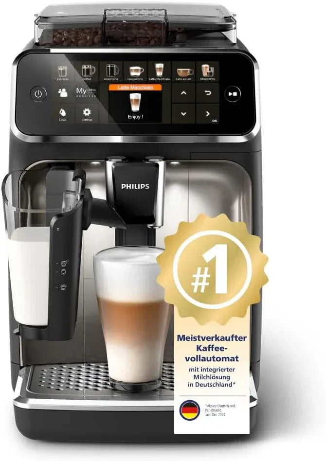 Philips Serie 5400 Cafetera automática – 12 bebidas, sistema LatteGo fácil de limpiar, pantalla TFT intuitiva, ajustes personalizables (EP5441/50)