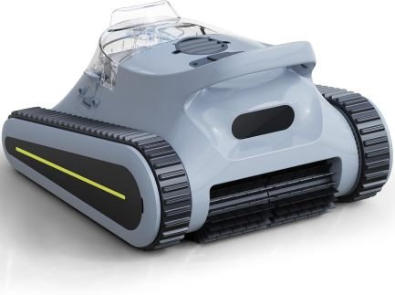 Crab Robot limpiafondos de piscina inalámbrico – Trepa por las paredes, limpieza automática de paredes y fondo, hasta 150 m²