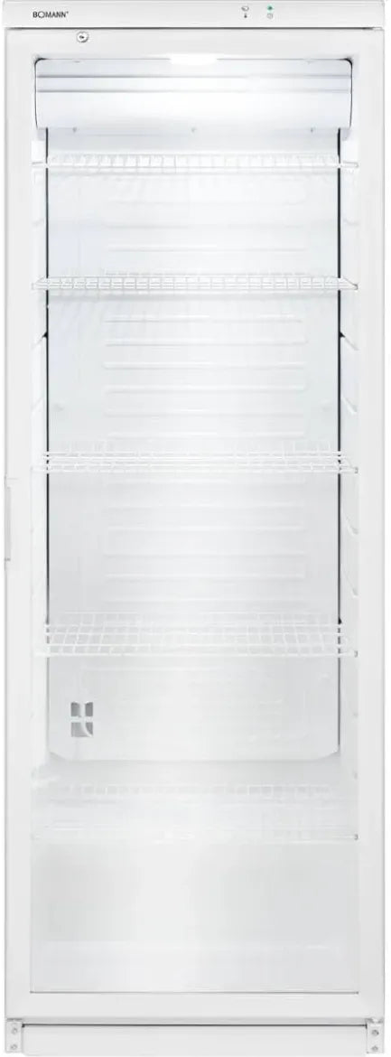 Bomann Frigorífico expositor 347 L – Frigorífico para bebidas con cerradura, 6 estantes regulables de 30 kg, iluminación LED, KSG 7351 negro