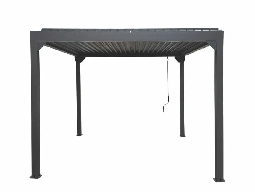 Metalcraft Pérgola 3 × 3 m con techo de lamas regulable manualmente, antracita