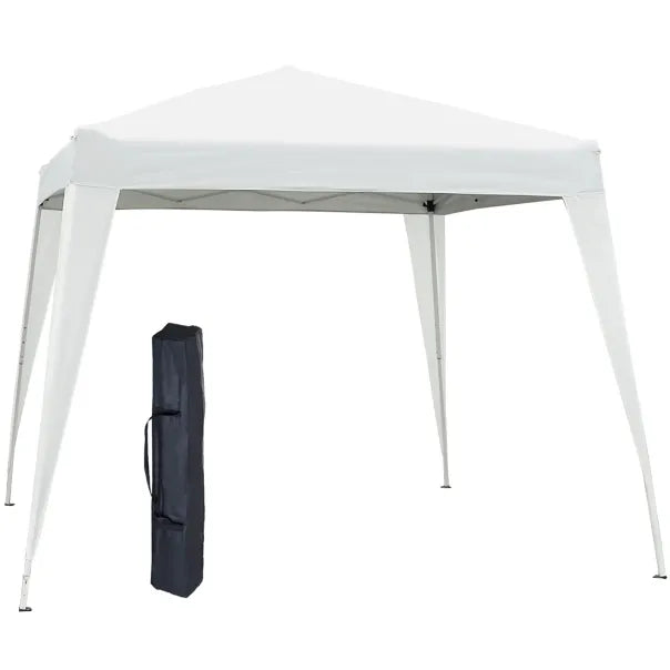 Outsunny Cenador plegable / carpa para eventos con protección UV, blanca