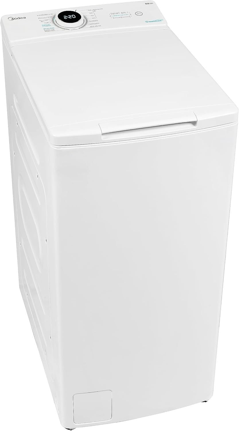 Midea MF10ET70B Lavadora de carga superior 7 kg, clase A, 1200 rpm – Motor BLDC Inverter, vapor, SoftOpener, gran apertura, ciclos 15/45 min,…
