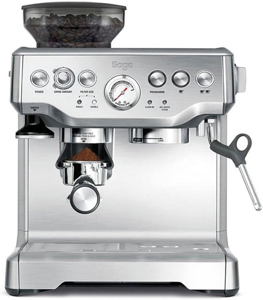 Sage The Barista Express Cafetera espresso – Espumador de leche manual, molinillo integrado, 16 ajustes de molienda, molienda automática, espuma…
