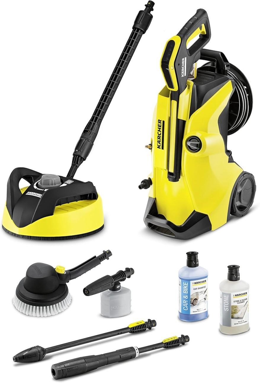 Kärcher K 4 Premium Full Control Car & Home Hidrolimpiadora – 20-130 bar, 420 l/h, kit completo con accesorios para coche
