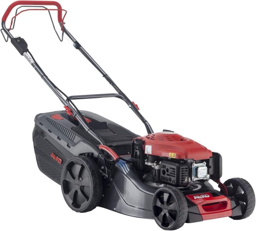 AL-KO Comfort 46.0 SP-A Plus Cortacésped de gasolina – Anchura 46 cm, motor 2,1 kW, robusta carcasa de acero, tracción trasera, función mulching