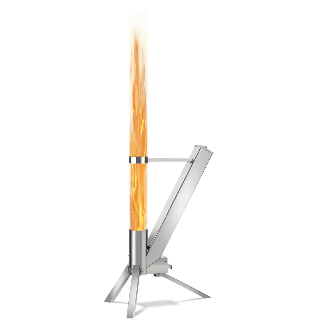 Sonnewelt Antorcha de pellets de acero inoxidable con tubo de vidrio