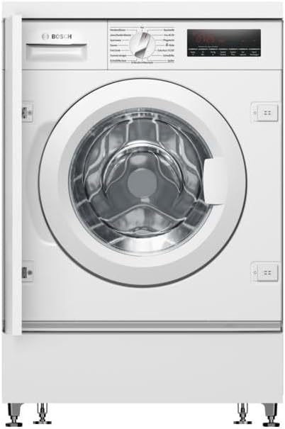 Bosch WIW28443 Serie 8 Lavadora empotrable de carga frontal 8 kg, 1400 rpm – 62 kWh/100 ciclos, EcoSilence Drive, SpeedPerfect, VarioDrum, blanco