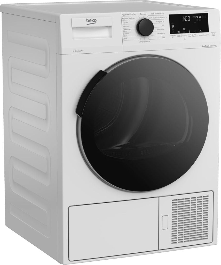 Beko DHC742GXS b300 Secadora con bomba de calor, carga frontal, 7 kg, profundidad 50,8 cm, 15 programas, secado por sensor, antiarrugas