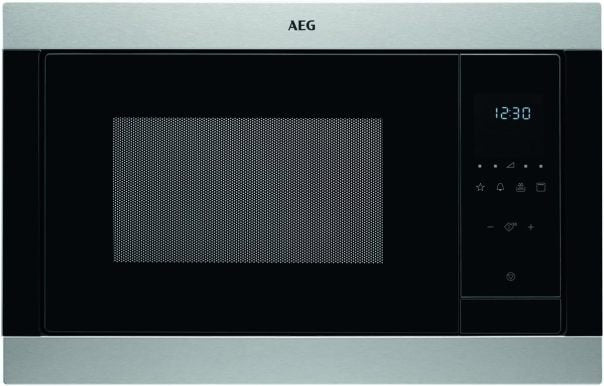 AEG MSB2547D-M Microondas integrable 60 cm / controles táctiles / función grill / pantalla con reloj, acero inoxidable