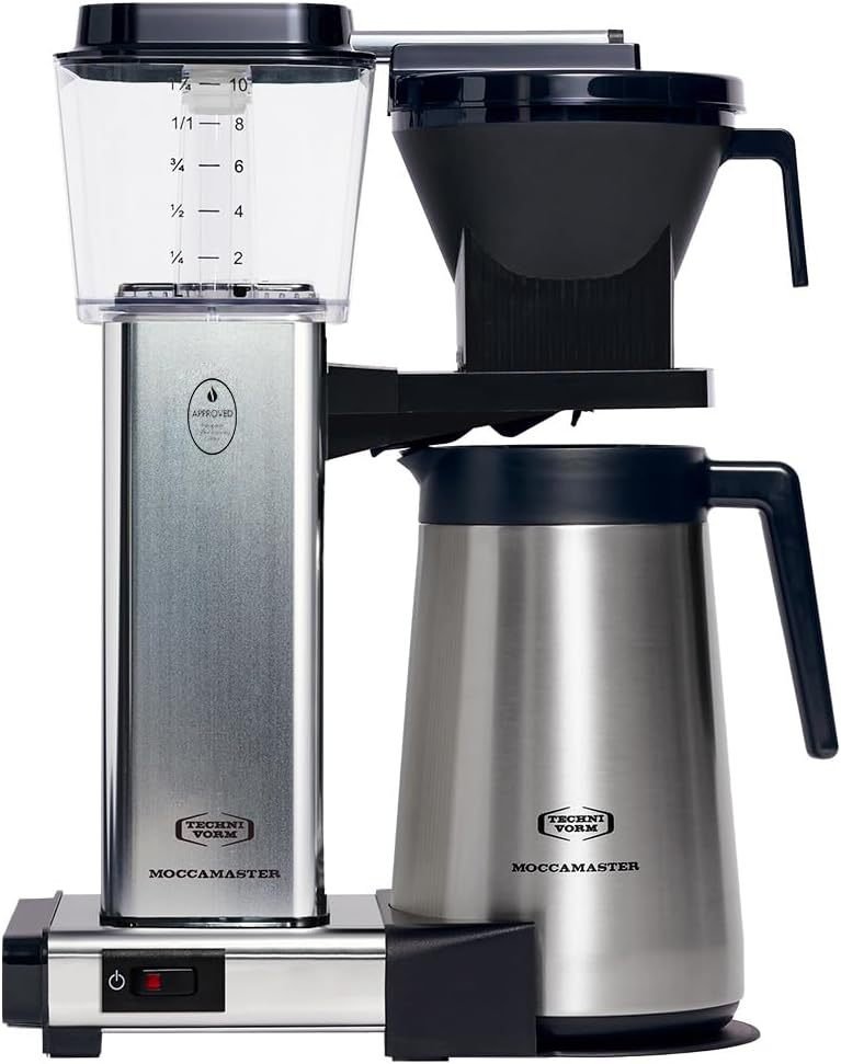 Moccamaster KBGT Cafetera de filtro con jarra térmica – Blanco roto, 1,25 L