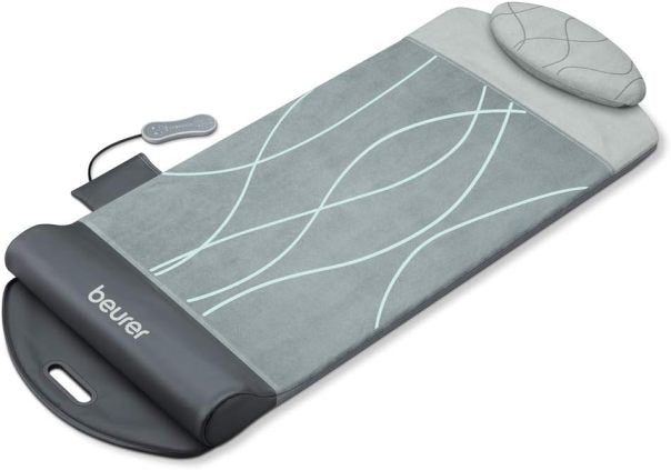 Beurer MG 280 Esterilla de yoga y estiramientos – Estiramiento muscular y relajación, masaje de cuello/hombros/espalda, plegable, gris