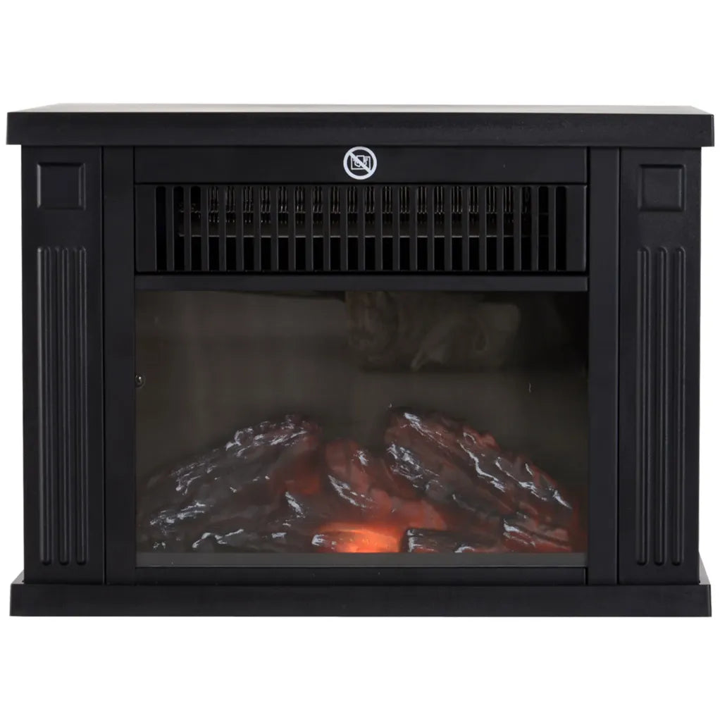 HOMCOM Chimenea eléctrica con efecto llama y 2 niveles de calor