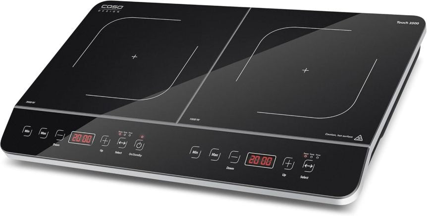 CASO Touch 3500 Placa de inducción doble – Placa móvil de alta potencia con uso cómodo