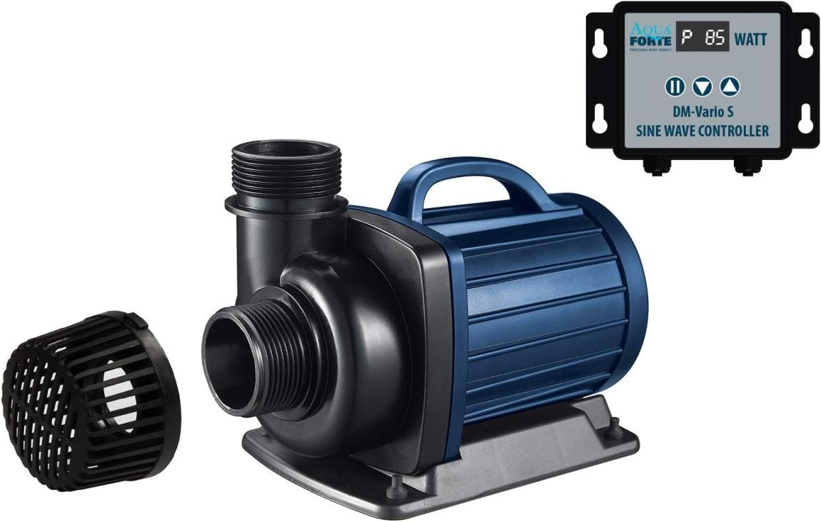 AquaForte DM-22.000 Vario S Bomba de filtración/estanque – 70–200 W, altura 7,5 m, regulable con controlador externo, ideal para arroyo/cascada