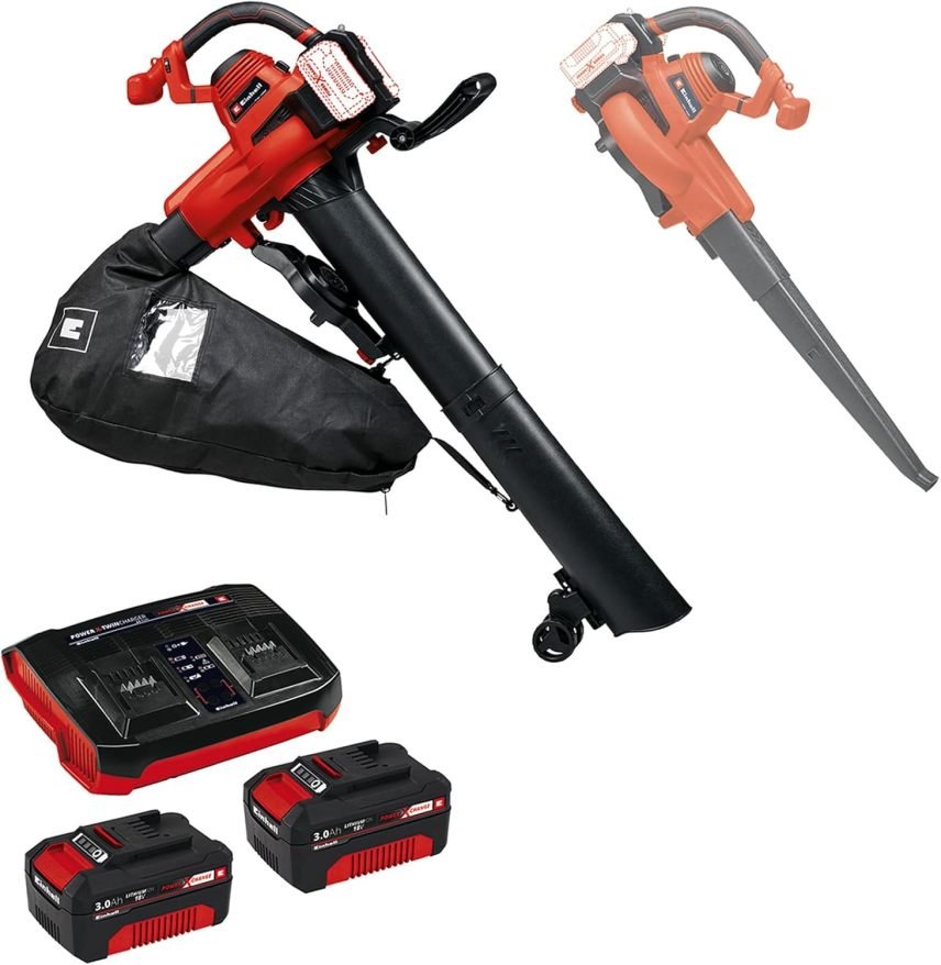 Einhell GE-CL 36/230 Li E-Solo Power X-Change Aspirador-soplador de hojas inalámbrico – 18 V, aspiración/soplado, modo Turbo, tubos de aspiración…