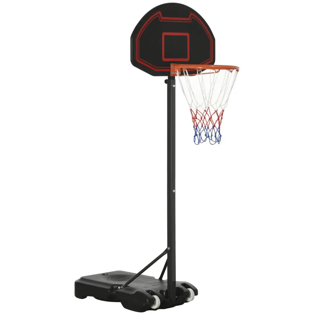 HOMCOM Canasta de baloncesto exterior móvil – Regulable en altura con ruedas