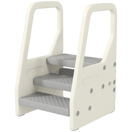 AIYAPLAY Taburete infantil de 3 niveles regulable en altura – Gris