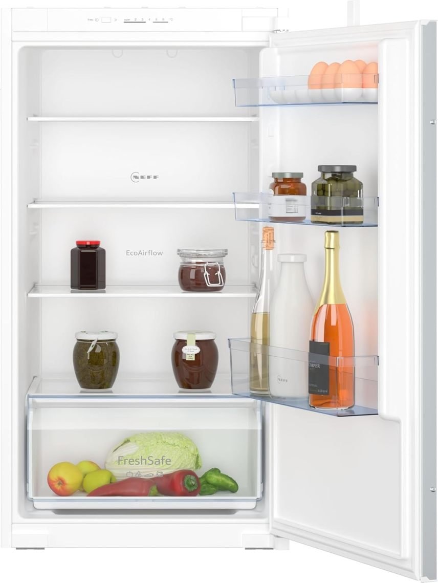 NEFF KI1311SE0 N 30 Frigorífico integrable 102,5 × 56 cm, 165 L, fabricado en Alemania, silencioso, estantes de vidrio de seguridad, cajón…