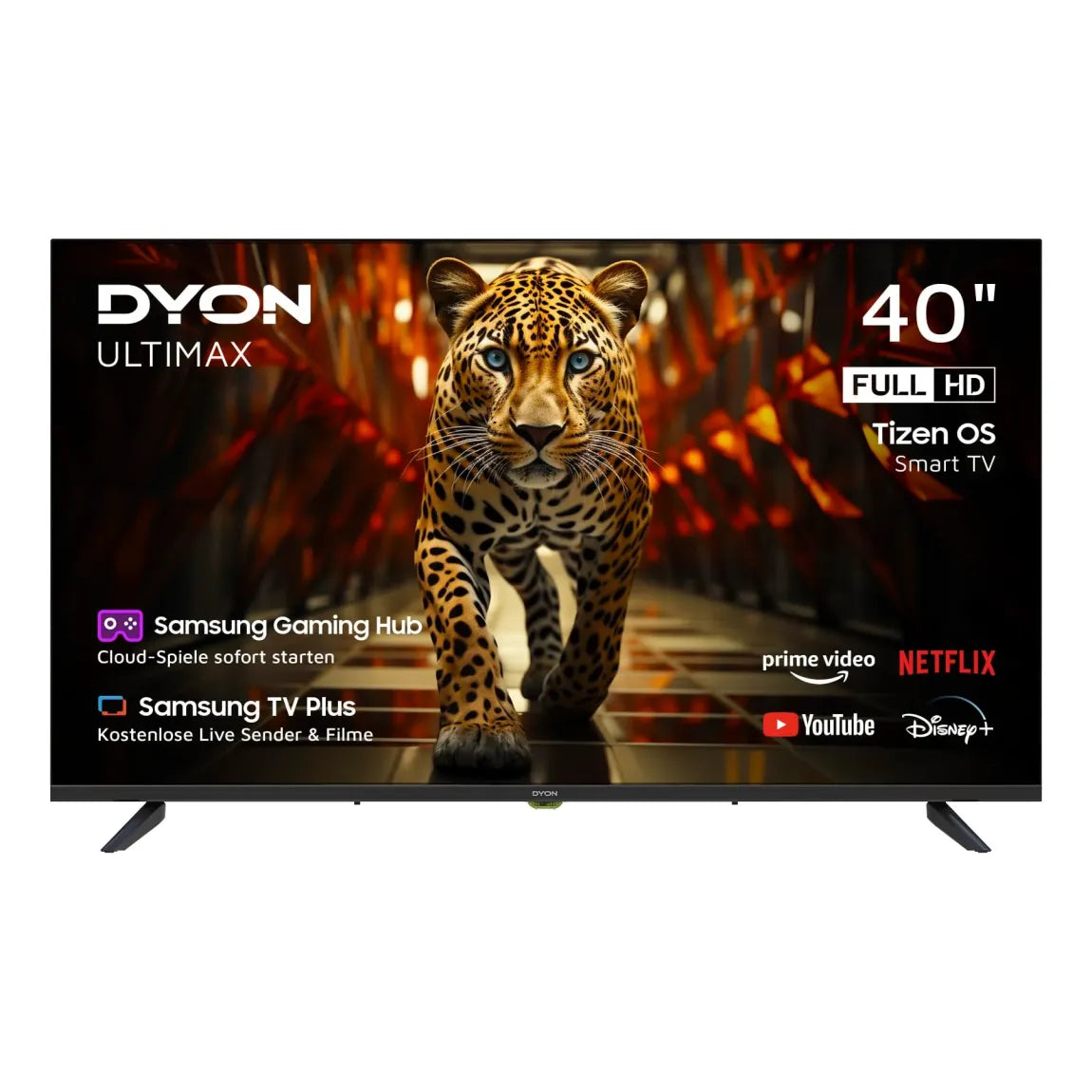DYON ULTIMAX 40F-TI Smart TV 40″ Full HD con Tizen OS – Triple sintonizador DVB-C/S2/T2, Smart & Gaming Hub, Prime Video, Netflix, Disney+ 2025