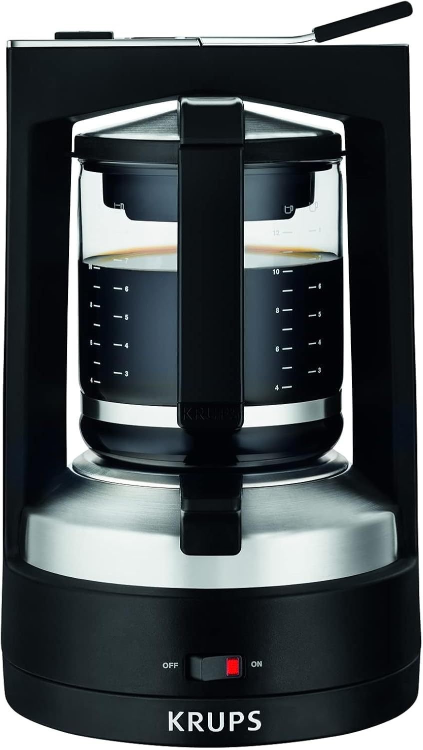 Krups KM4689 T8 Cafetera de filtro – 850 W, apagado automático, 8–12 tazas, interruptor luminoso, negro