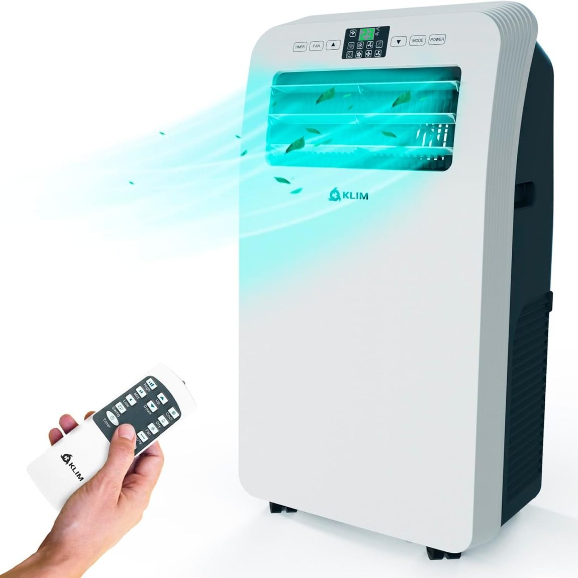 KLIM AC12000 Aire acondicionado portátil 12.000 BTU edición 2024 – Potente y silencioso, deshumidificación integrada, ventilador, refrigeración,…