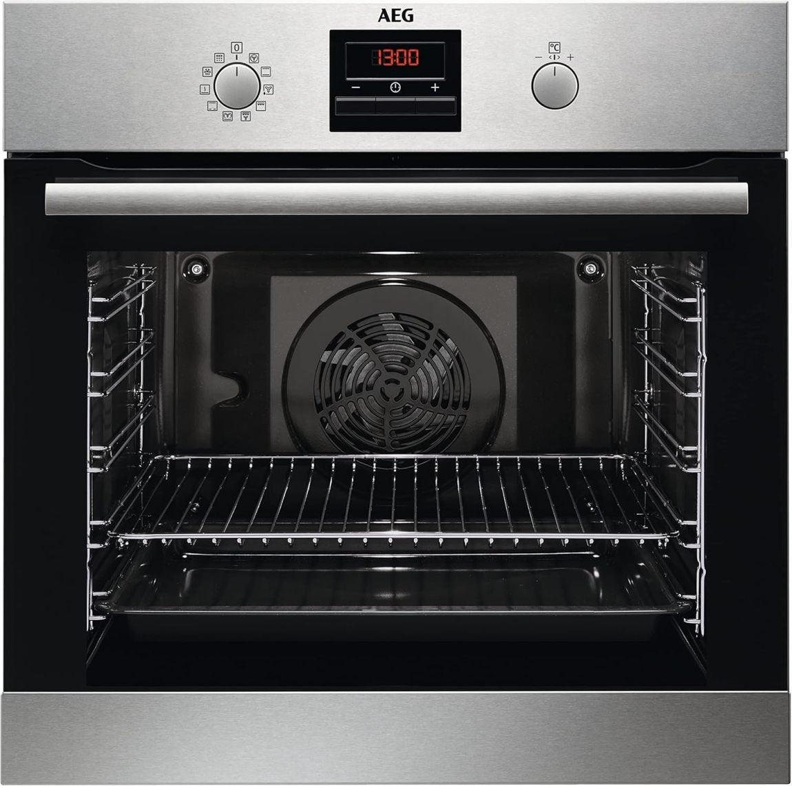 AEG Horno empotrable Serie 5 BPE53516AB – Cocción por aire uniforme en 3 niveles, pirólisis, 25 programas automáticos, pantalla táctil LED,…