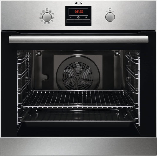 AEG Horno empotrable Serie 5 BPE53516AB – Cocción por aire uniforme en 3 niveles, pirólisis, 25 programas automáticos, pantalla táctil LED,…