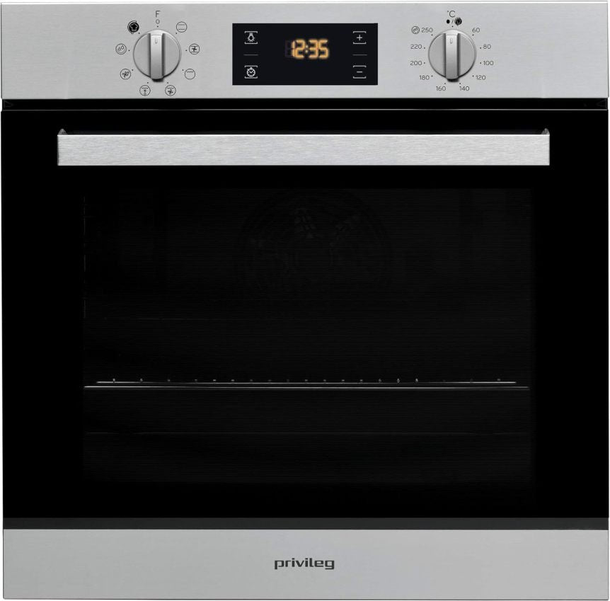 Privileg PBWR6 OH5F IN Horno integrable clase A, 71 L, limpieza por hidrólisis, convección multifunción, 7 funciones