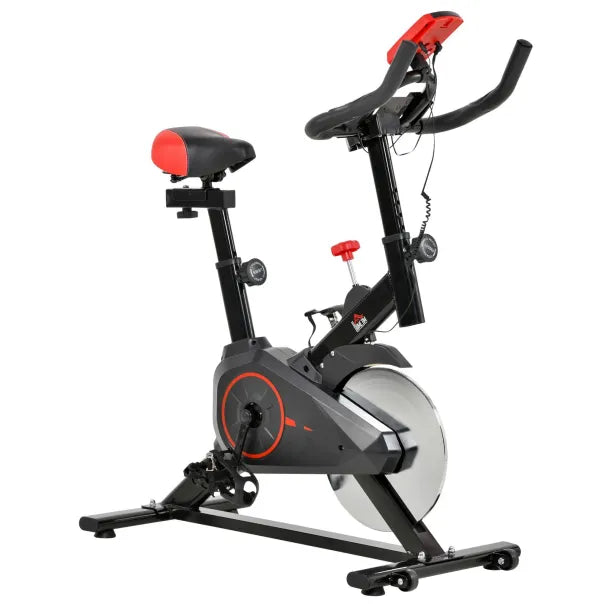 HOMCOM Bicicleta estática con pantalla LCD – Regulable en altura